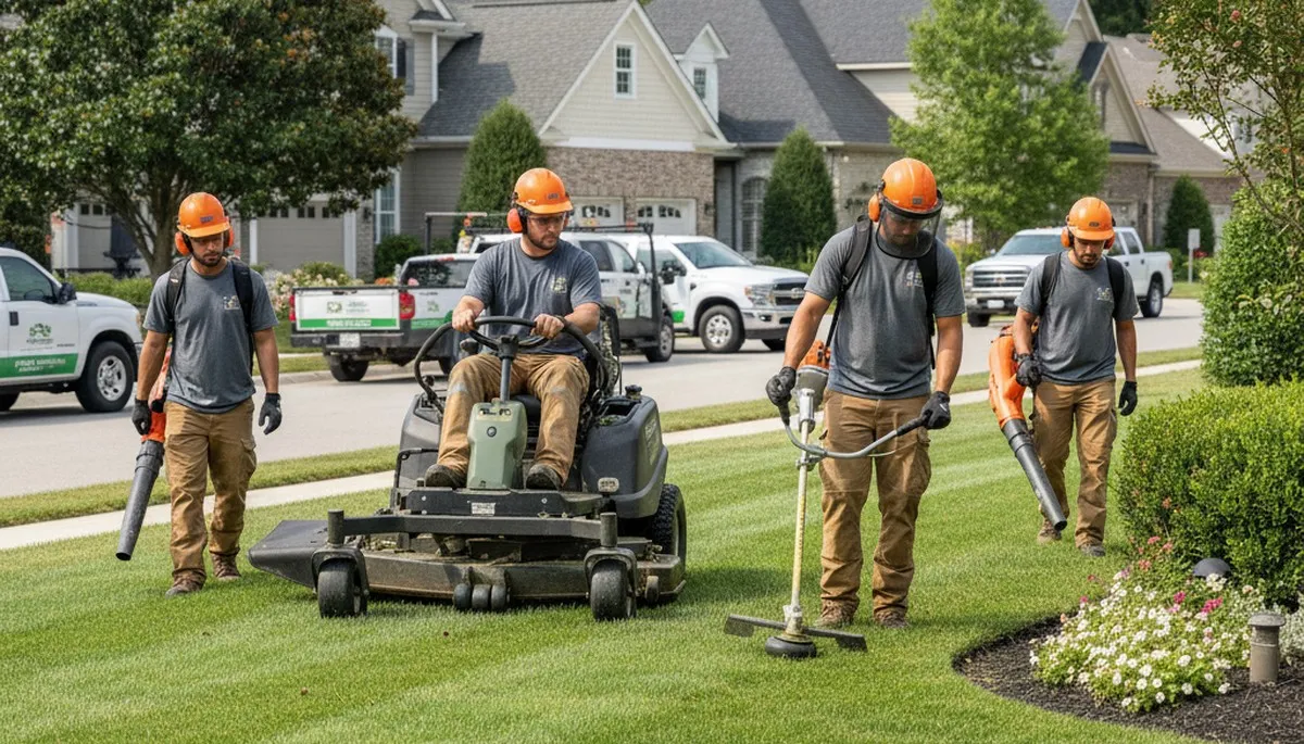 Waltham, MA tree service crew trimming branches for safe, professional property care