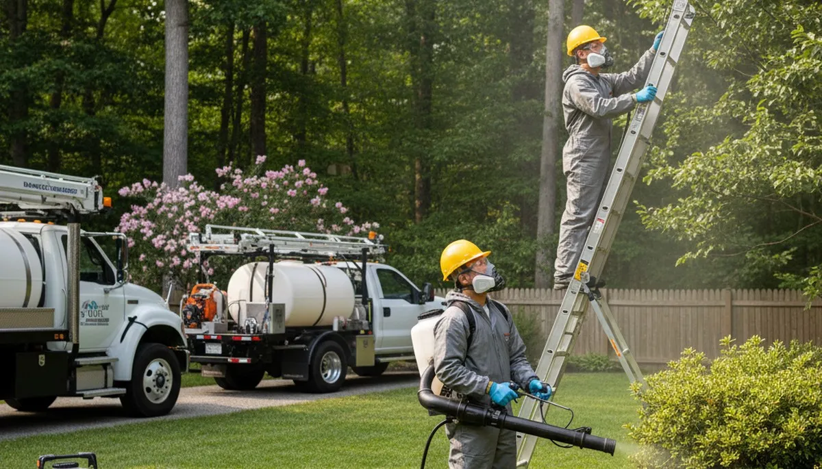 Professional tree service crew providing tick control in Waltham, MA for safer outdoor spaces