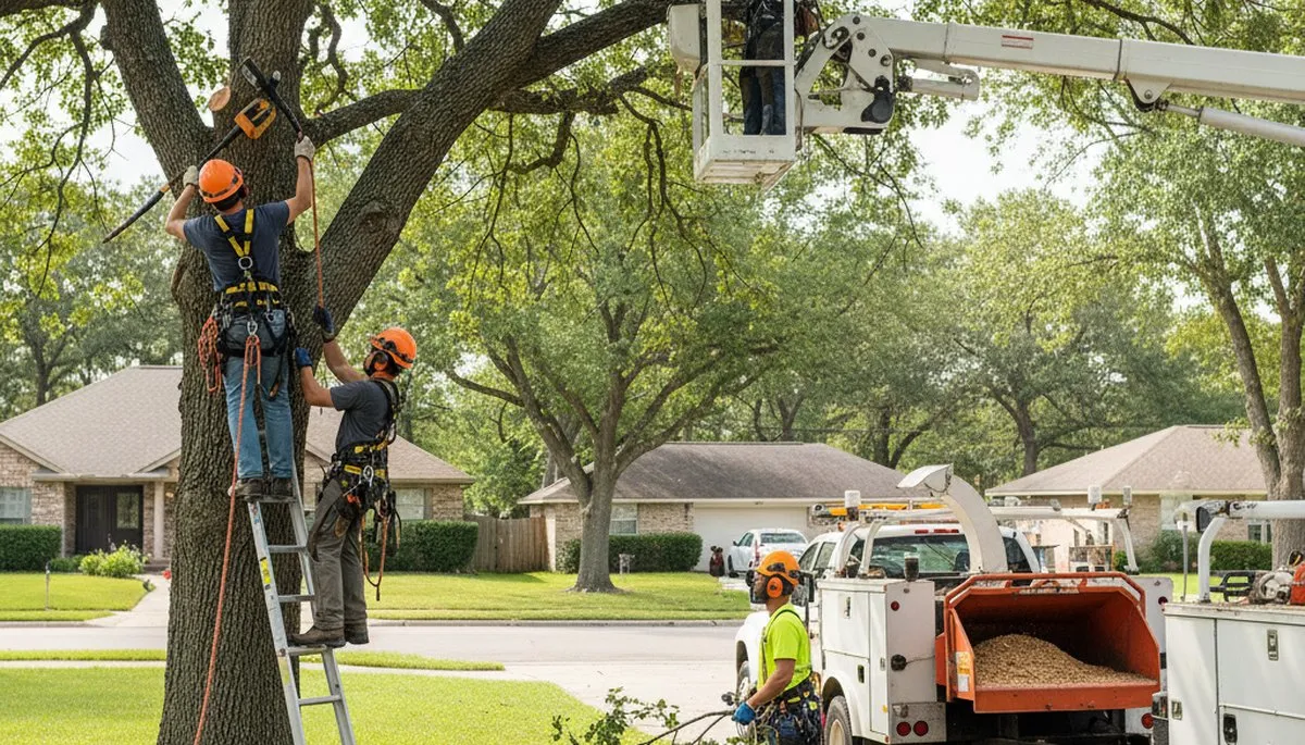 Tree trimming service in Waltham, MA by Arbor Tree Care to improve safety and curb appeal